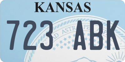 KS license plate 723ABK