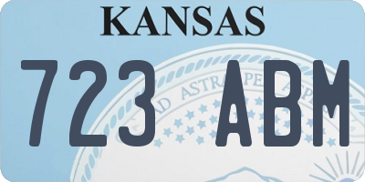 KS license plate 723ABM