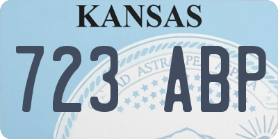 KS license plate 723ABP