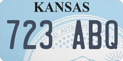 KS license plate 723ABQ