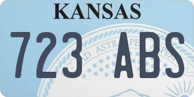 KS license plate 723ABS