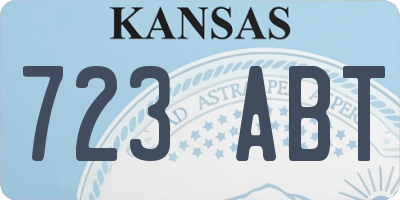 KS license plate 723ABT