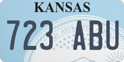 KS license plate 723ABU