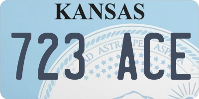 KS license plate 723ACE