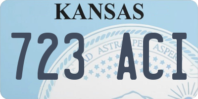 KS license plate 723ACI