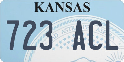 KS license plate 723ACL