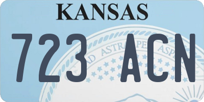 KS license plate 723ACN