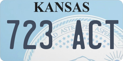 KS license plate 723ACT