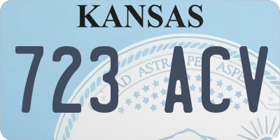 KS license plate 723ACV