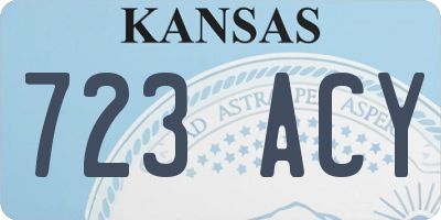 KS license plate 723ACY