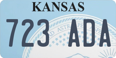 KS license plate 723ADA