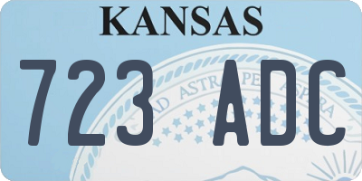 KS license plate 723ADC