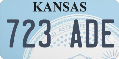KS license plate 723ADE