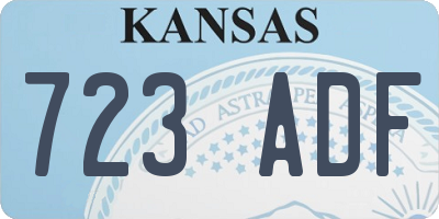 KS license plate 723ADF