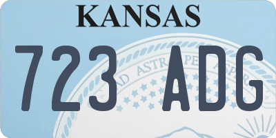 KS license plate 723ADG