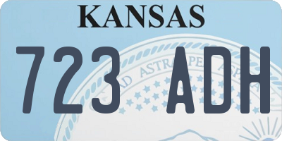 KS license plate 723ADH