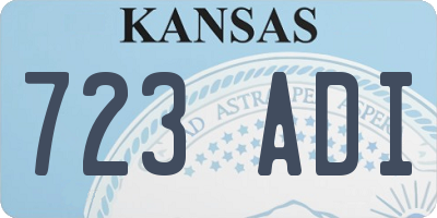 KS license plate 723ADI