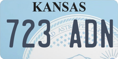 KS license plate 723ADN