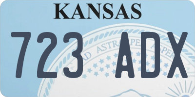KS license plate 723ADX