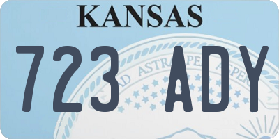 KS license plate 723ADY