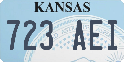 KS license plate 723AEI