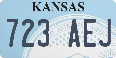 KS license plate 723AEJ