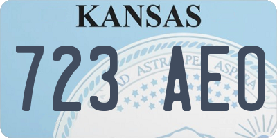 KS license plate 723AEO