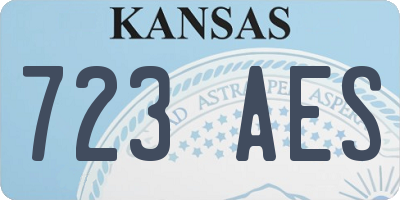 KS license plate 723AES