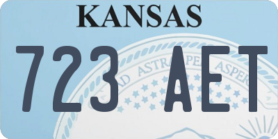 KS license plate 723AET