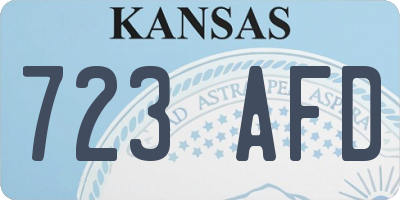 KS license plate 723AFD