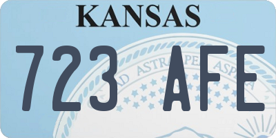 KS license plate 723AFE