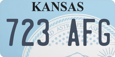 KS license plate 723AFG