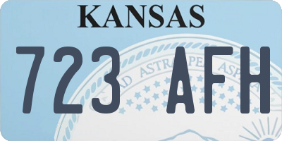 KS license plate 723AFH