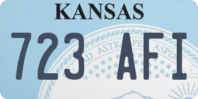 KS license plate 723AFI
