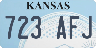 KS license plate 723AFJ