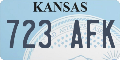 KS license plate 723AFK