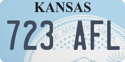 KS license plate 723AFL