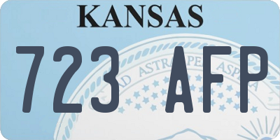 KS license plate 723AFP