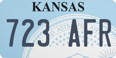 KS license plate 723AFR