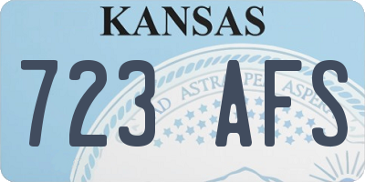 KS license plate 723AFS