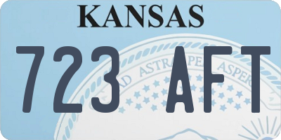 KS license plate 723AFT