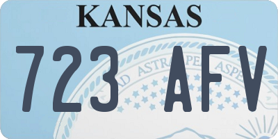 KS license plate 723AFV
