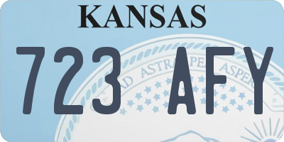 KS license plate 723AFY