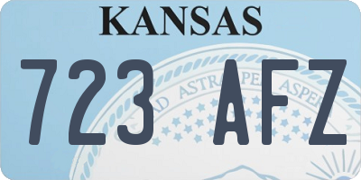 KS license plate 723AFZ