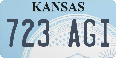 KS license plate 723AGI