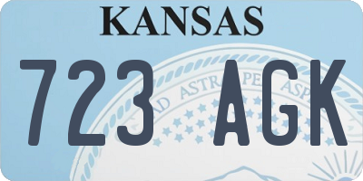 KS license plate 723AGK