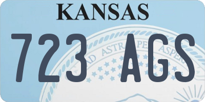 KS license plate 723AGS