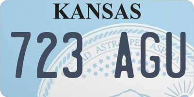 KS license plate 723AGU