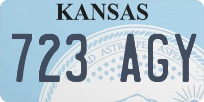 KS license plate 723AGY