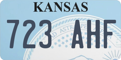 KS license plate 723AHF